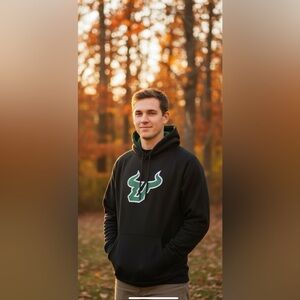 Hoodie‎ USF Bulls Colosseum Black and Green Men's Hoodie